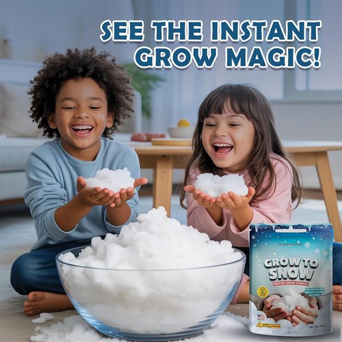 Grow to Snow Instant Snow Powder - Realistic Artificial Snow for Sensory Play & Holiday Decor | 5 Gallons