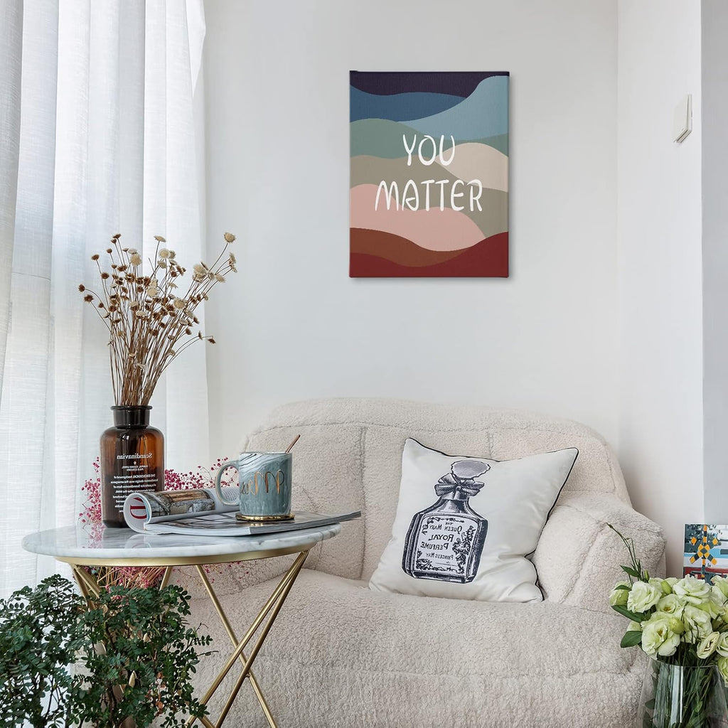PHAMTE You Matter Inspirational Wall Art - Motivational Quote Canvas Print for Home & Office (11x14 Inch)