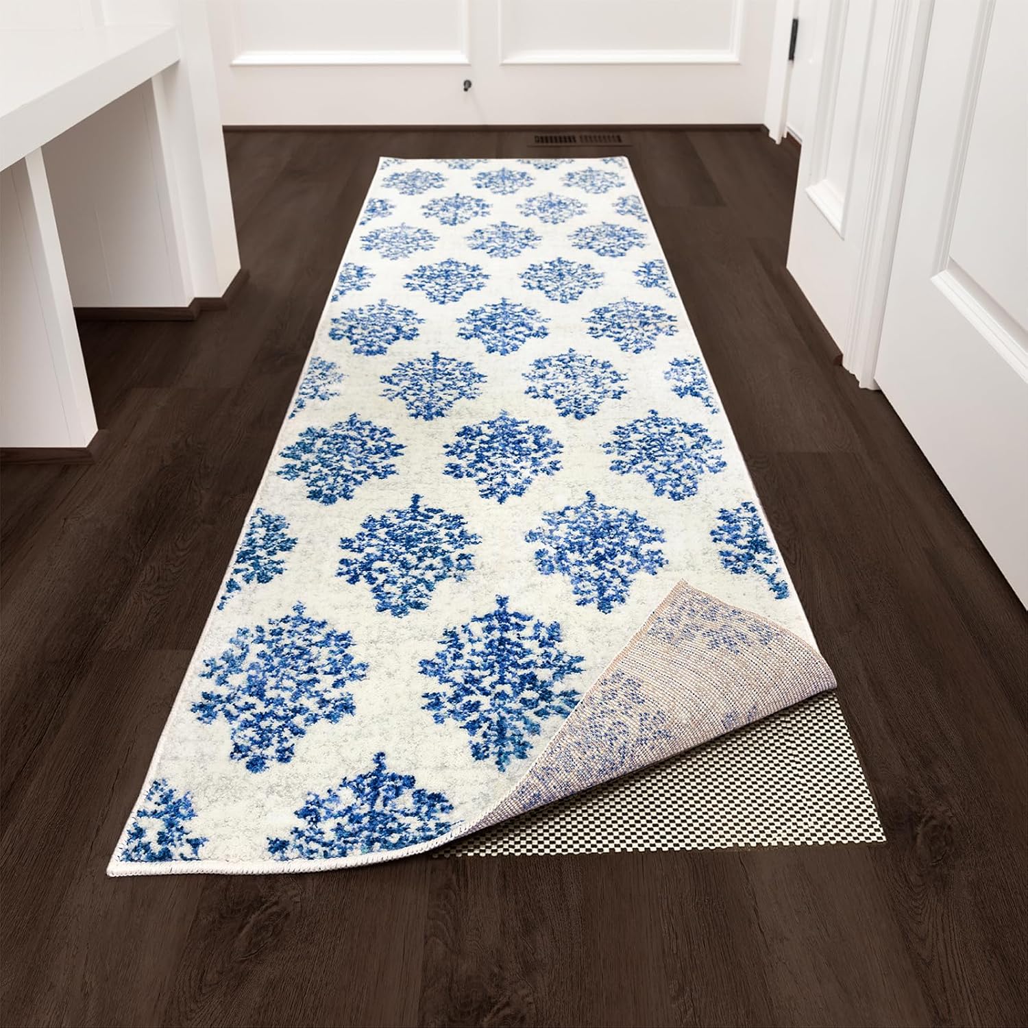 Veken Non-Slip Runner Rug Pad Gripper - Thick 2.5x9 Ft for Hardwood & Tile Floors | Anti-Skid Mat