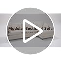 113-Inch Modular Sectional Sofa, L-Shaped Chenille Cloud Couch with Ottoman