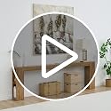 94.5-Inch Extra Long Console Table with Charging Station and Storage Shelves