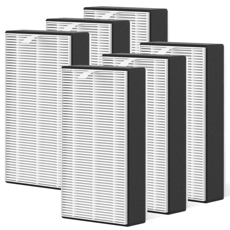 6 Packs F1 Replacement Filter Compatible with 3M Filtrete FAP-C01-F1, FAP-T02-F1, FAP-C01BA-G1, FAP-T02WA-G1, FAP-ST02W and FAP-ST02N Air Purifi-er