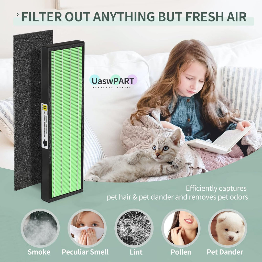 Uaswpart AC4825 HEPA Filter - Compatible Replacement for AC4300, CDAP4500, & More | 4x H13 HEPA + 4x Pre-Filters