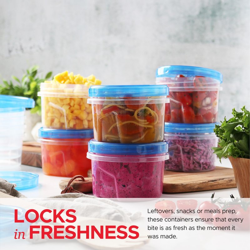 Tafura Twist Top Soup Storage Containers with Lids [16 Oz - 10 Pack] Reusable Freezer Containers for Food with Screw On Lids, 16 Ounce Food Storage Container with Cover, Leakproof, BPA Free