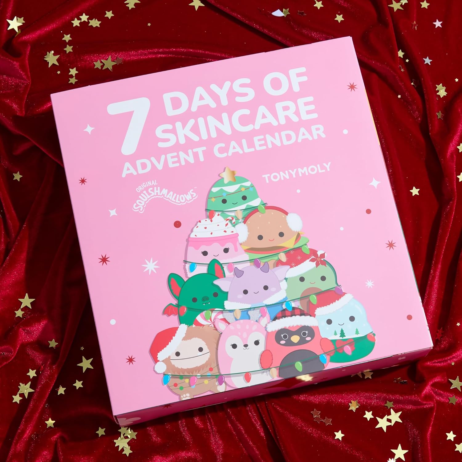 TONYMOLY x Squishmallows Advent Calendar 2025 - 7-Day Skincare Set with Hand Cream, Lip Gloss & Masks