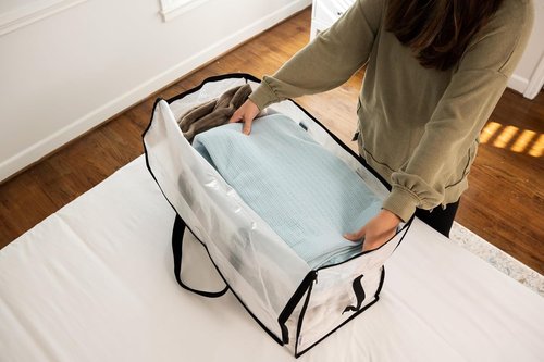 ClearSpace Heavy Duty Moving Bags - Large Storage Bins with Lids & Backpack Straps | 8 Pack for Easy Packing