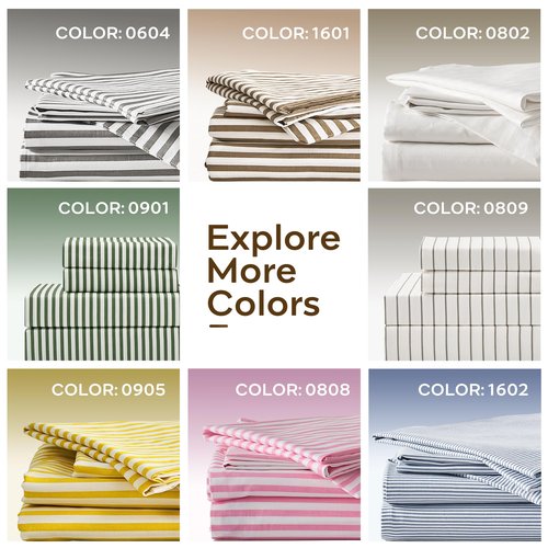 JELLYMONI 100% Natural Cotton 3pcs Striped Duvet Cover Sets,White Duvet Cover with Grey Stripes Pattern Printed Comforter Cover,with Zipper Closure & Corner Ties(Queen Size)