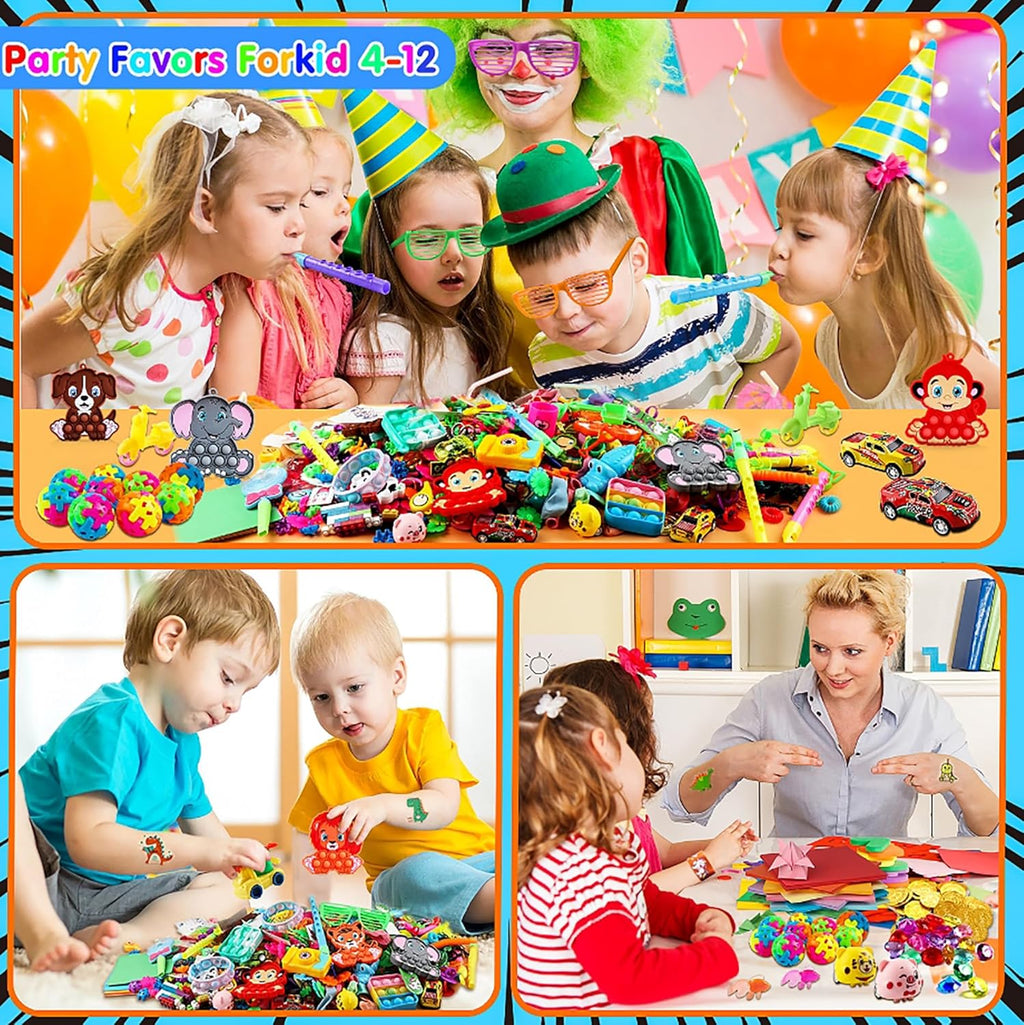 Skiennix 1000 PCS Fidget Toys Bulk - Perfect Party Favors & Classroom Prizes for Kids