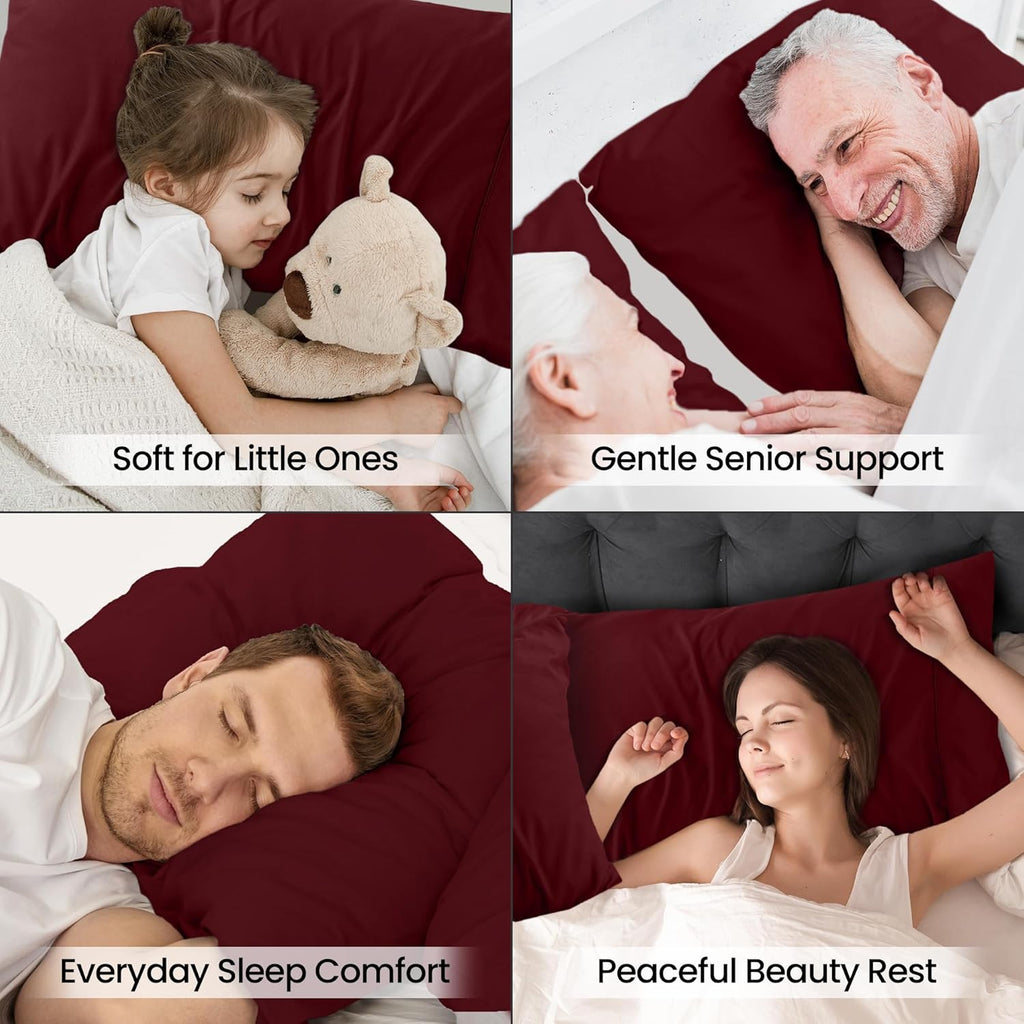 Utopia Bedding Queen Pillow Cases - Soft Brushed Microfiber - 2 Pack, Fade Resistant | 20 X 30 Inches, Burgundy