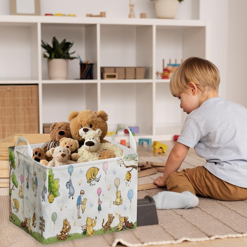 ZsaTuiy Winnie Basket,the Pooh baby Stuff,Winnie Nursery Decor Laundry Hamper With A Waterproof PECoating, Foldable, Bathroom and Bedroom SetClothes ,Toys Bin, Baby Nursery Hamper Decor