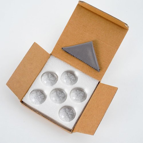 Crystal Dome Magnifying Paperweight Set by 6Pack - 1.6 Inch Clear Convex Lens for Home Decor & Classroom Use