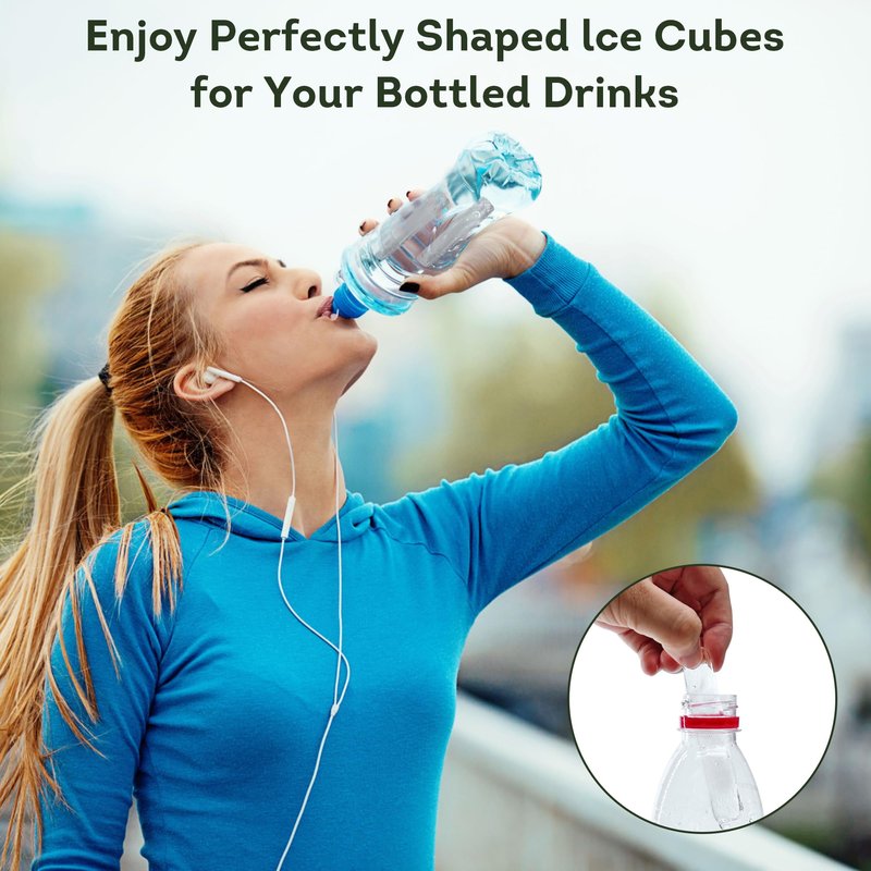Lily's Home Silicone Ice Cube Tray with Lid Set of 4, BPA-Free, Ideal for Water Bottles & Sports Bottles, Flexible & Stackable Design for Quick Release, Ice Cube Trays for Freezer(11.81"*4.72"*0.95")