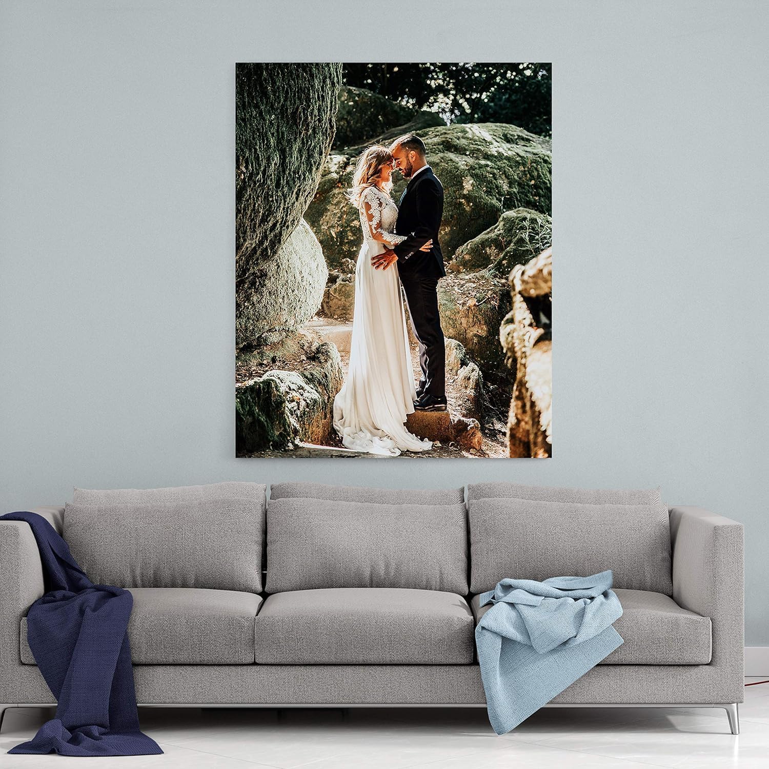 P&L ART Personalized Canvas Prints - Transform Your Photos into Stunning Wall Art | 8x10 Framed Decor