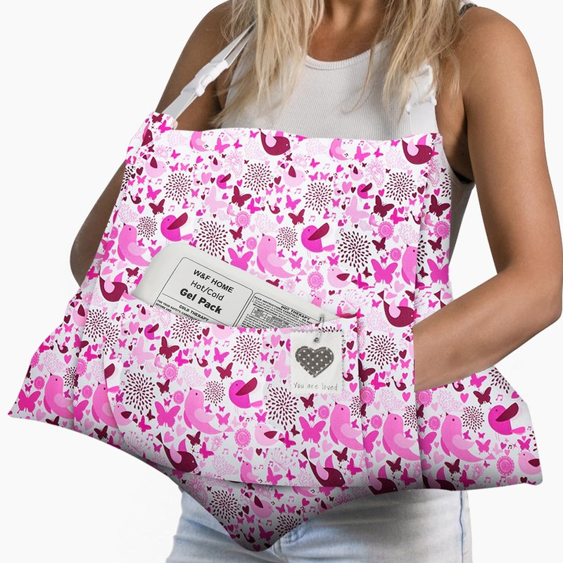 Hysterectomy Pillow for Abdominal Surgery, C Section Pillows, Post Hysterectomy Recovery Must Haves, Recovery Gifts Products, After Surgeries Tummy Tuck Pillow, Heart Surgery Pillows - Pink Bird