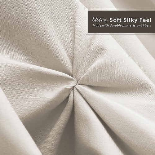 Nestl Linen Bed Skirt Queen Size, Pinch Pleat Queen Bed Skirt, 14" Inch Drop Queen Bedskirt, Hotel Quality Linen Bed Skirts, Premium Microfiber Bedskirt for Queen Bed, Linen Queen Bed Skirt
