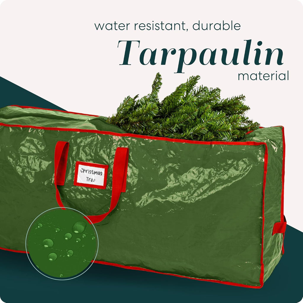 Regine Switzerland Christmas Tree Storage Bag - Durable Waterproof Zippered Bag for 9-Foot Trees | Protects Against Dust and Moisture (Green)