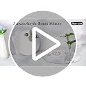 12-Inch Round Acrylic Mirror Centerpieces for Tables - Set of 12