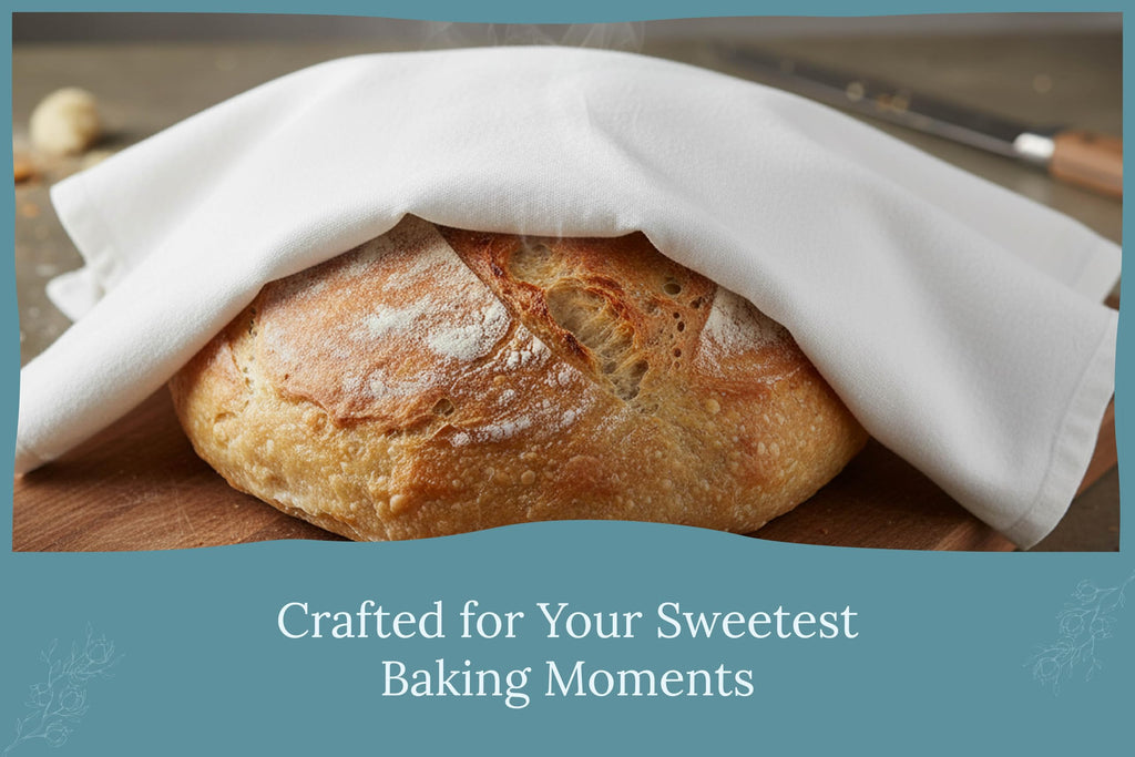 Bread Towels for Proofing Cover - 100% Organic Cotton Bread Cloth for Rising - Breathable Tea Towel for Bread Making - Unbleached Baking Towels - Bread Basket Cloth Napkin - 27"x27" (Natural - 5 Pack)