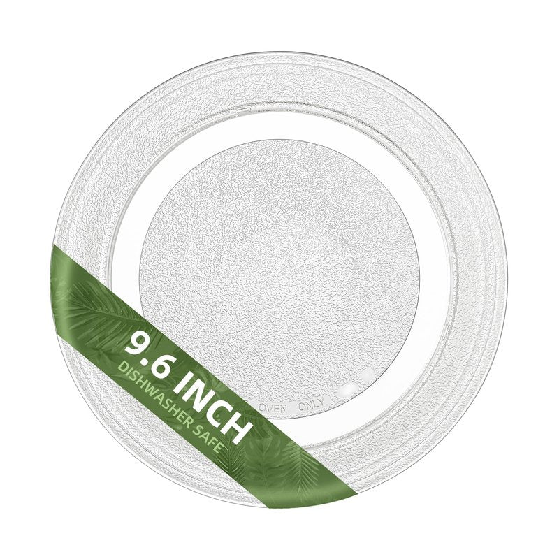 Gemroom 9.6" Microwave Turntable Plate Compatible with GE WB49X10134, 9 5/8 inch Replacement Microwave Glass Plate for LG 3390W1A035A 3390W1A035C and WPW10315165 Whirlpool Microwave Glass Tray