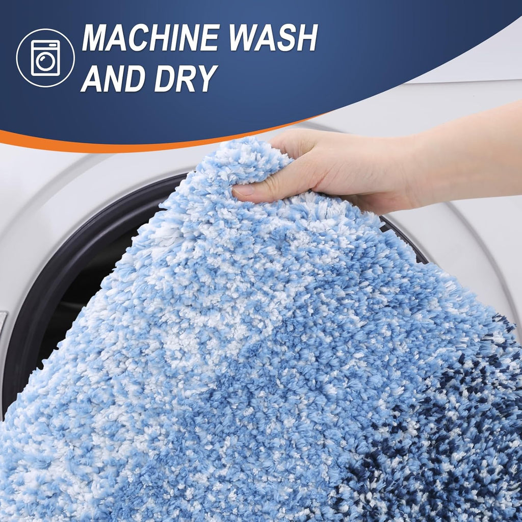 OLANLY Bathroom Runner Rug - Extra Soft Microfiber Mat | Quick-Dry, Washable, 70x24 Inches, Navy