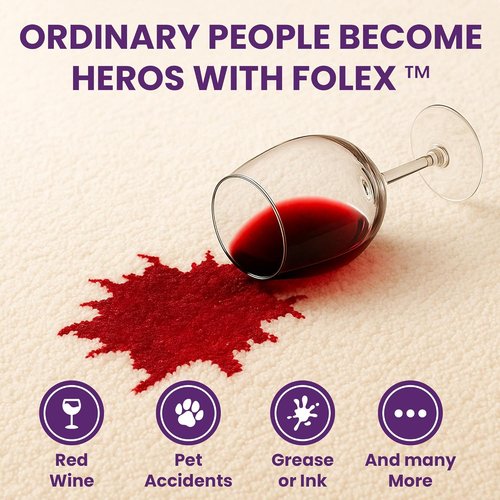 FOLEX Instant Carpet Spot Remover - Powerful Stain Eliminator for Carpets & Upholstery - 128 oz with Reusable Cleaning Cloth