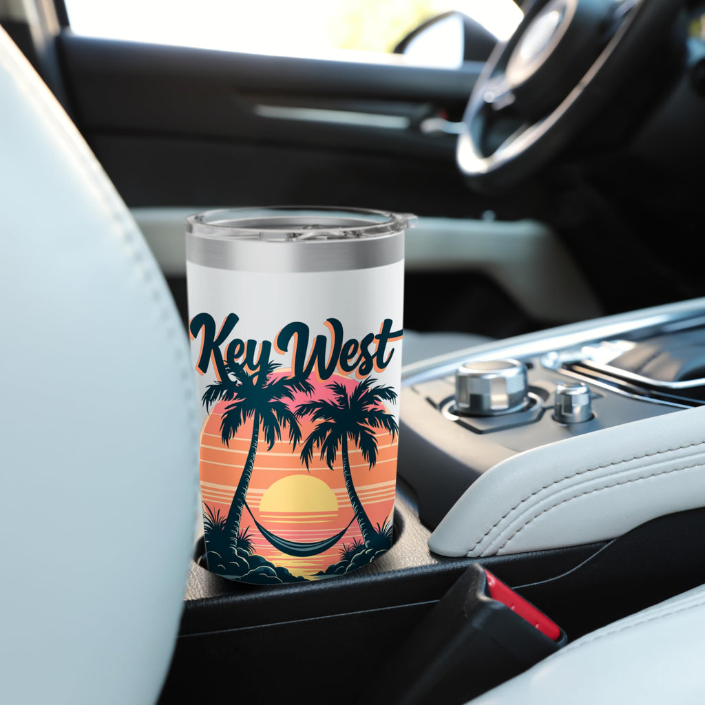Vintage Key West Sunset Retro Key West Stainless Steel Insulated Tumbler