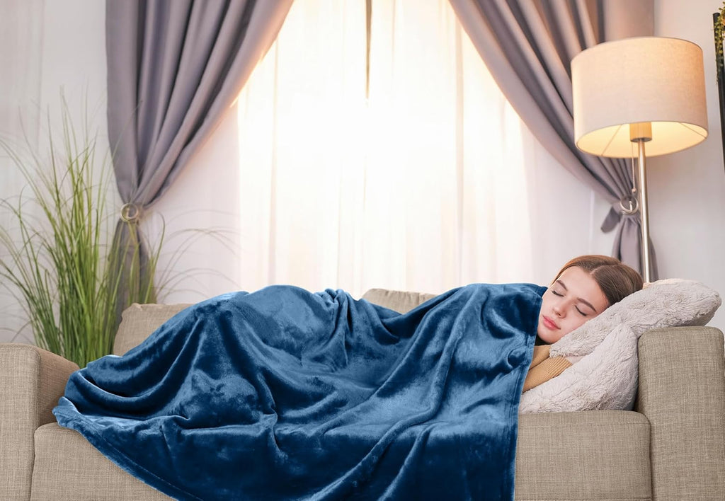 Utopia Bedding Fleece Blanket - Luxury Anti-Static Soft Microfiber - Twin Size Royal Blue (60x80 Inch)