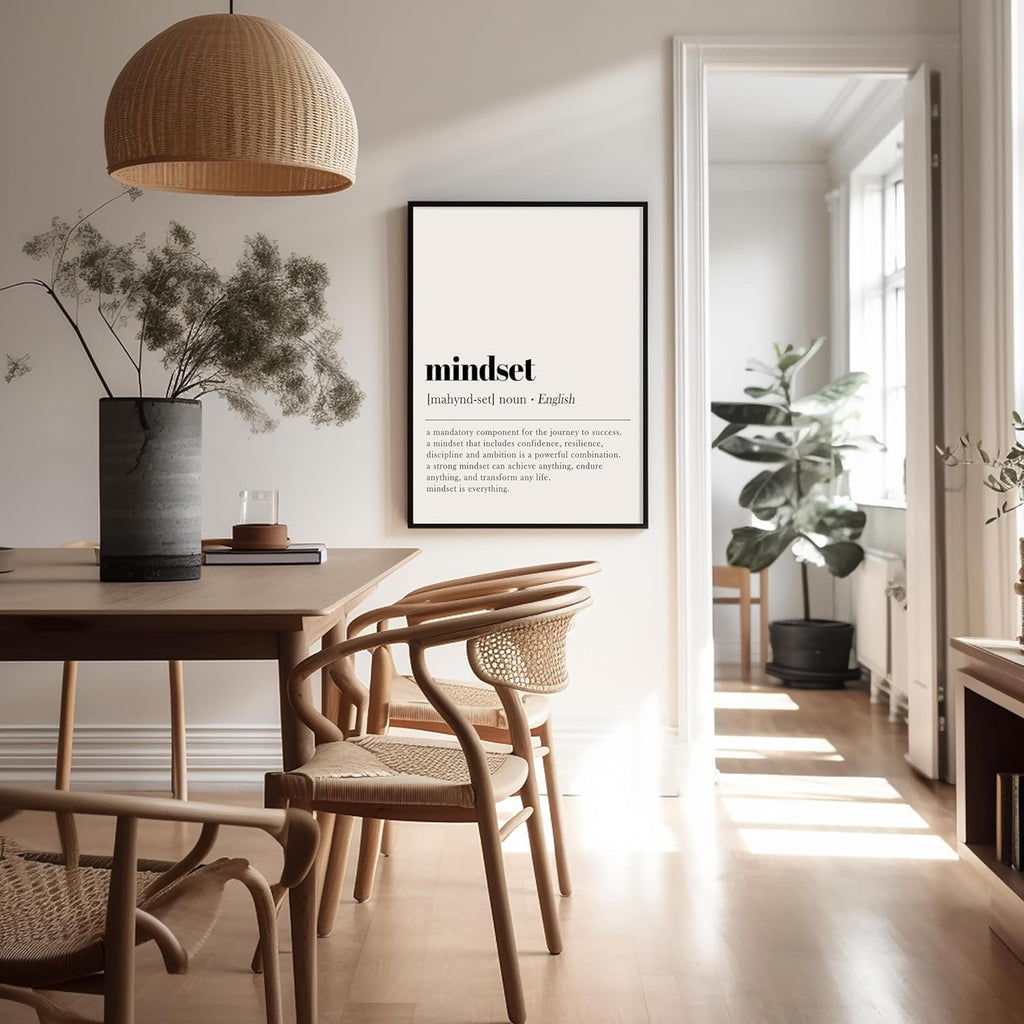 Poster Master Mindset Definition Print - Motivational Typography Wall Art - Inspiring Decor 8x10 UNFRAMED