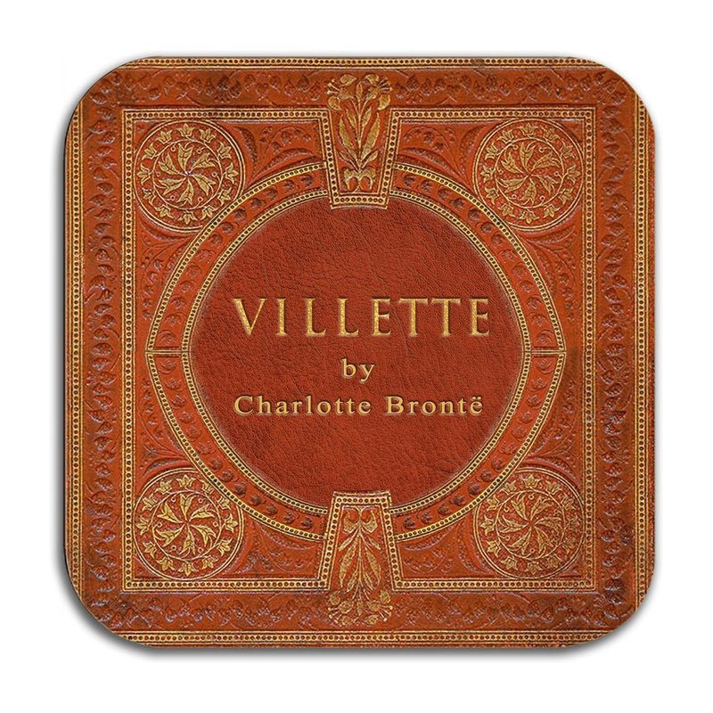 Bronte Sisters Literary Coasters, 6-Piece Set Featuring Classic Book Covers. Jane Eyre, Villette, Wuthering Heights, The Tenant of Wildfell Hall, Shirley, Agnes Grey.