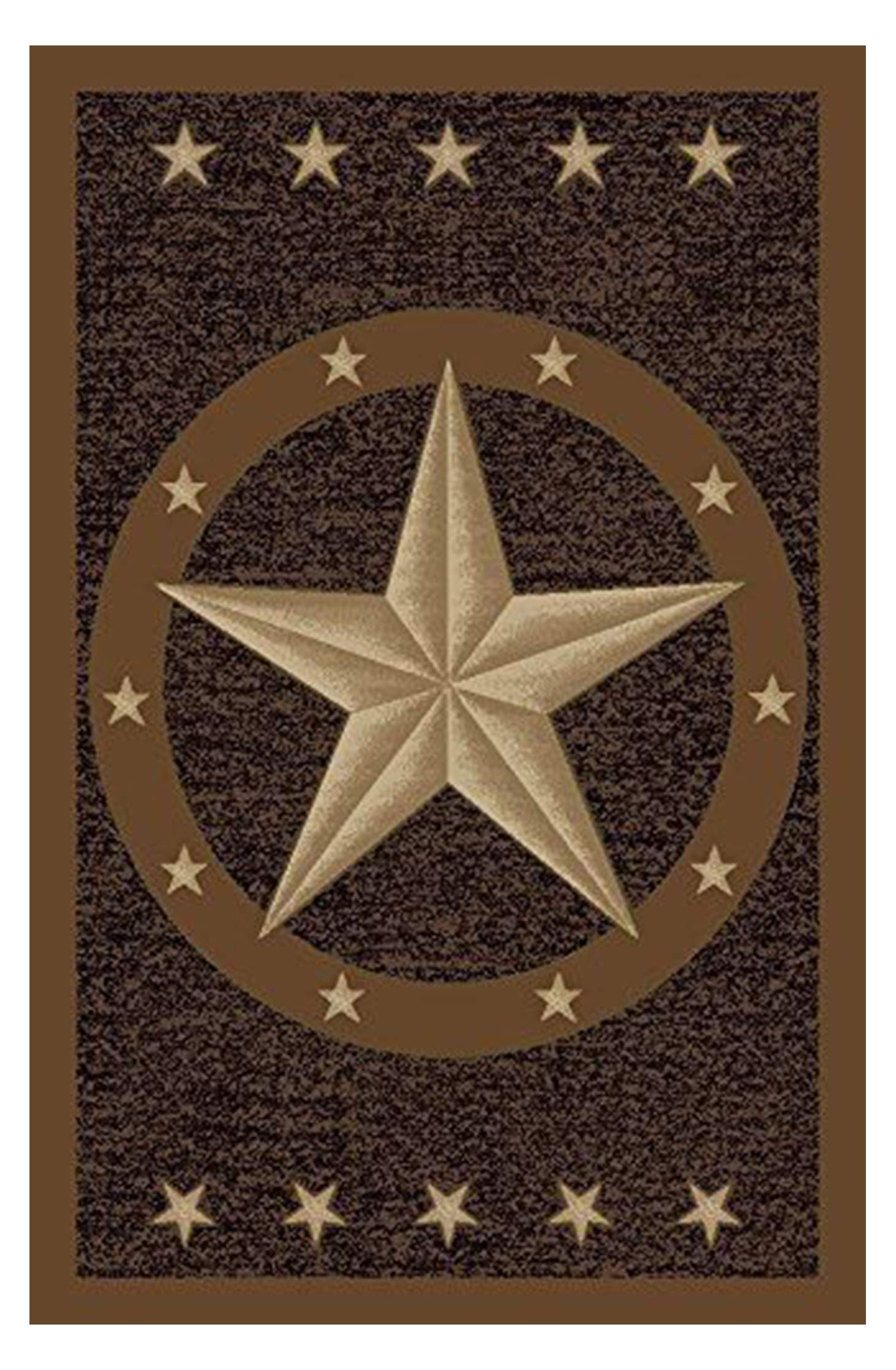 Furnish my Place 800 Texas Star Cowboy Area Kids Rug for Playroom, Bathroom & Kindergarten Classroom, Floor Mat, Texas Western Star Rustic, Multicolor (3'3"x5')