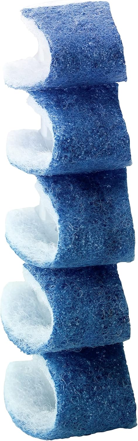 Scotch-Brite Toilet Scrubber Starter Kit - Disposable Refills with Built-In Bleach Alternative | Includes Handle & Caddy