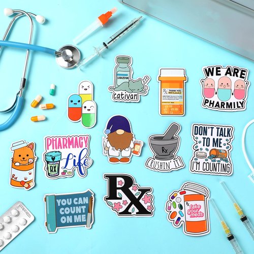 Flutesan 36 Pcs Pharmacy Gifts Magnets Pharmacy Technician Gifts Christmas Pharmacist Nurse Tech Appreciation Funny Medical Accessories Supply for Doctors Nurses Week Fridge Refrigerator Whiteboard