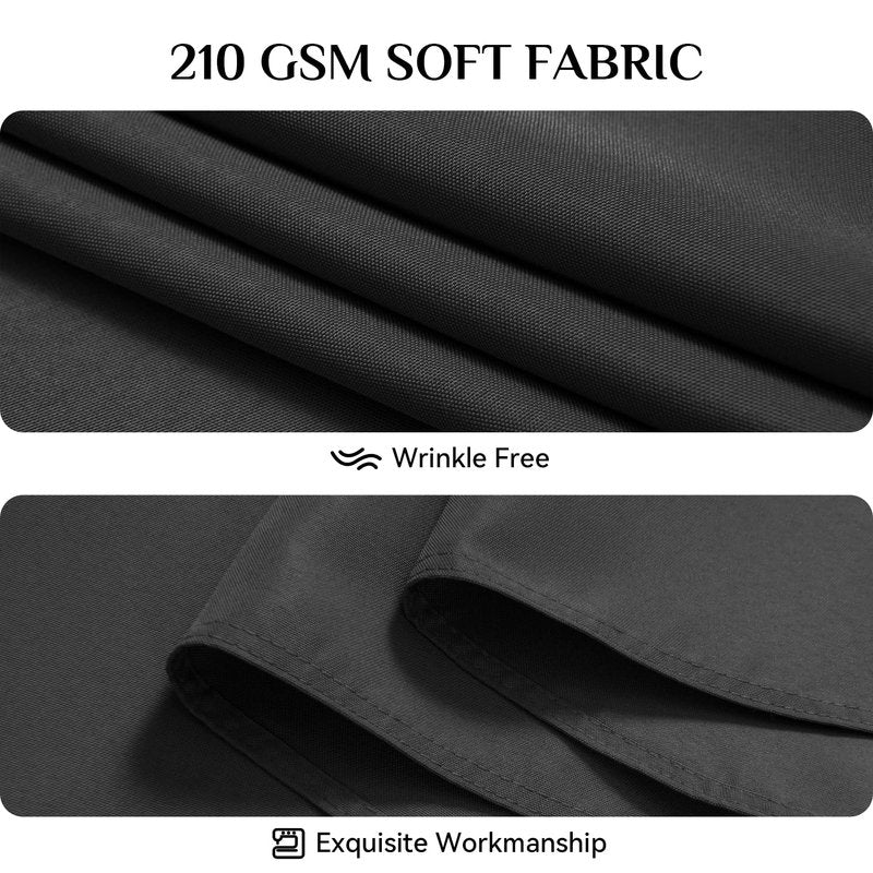 Softalker 60x102 Rectangle Tablecloth, Waterproof & Stain Resistant Table Cloths Wrinkle Free Fabric Washable Polyester Table Cover for Dining/Party/Outdoor/Wedding - Black