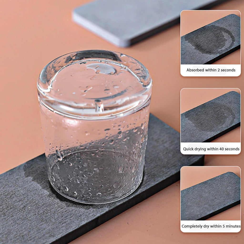 NiuYichee Diatomite Coasters - Set of 4 Water Absorbent Kitchen & Bathroom Trays | Modern Home Decor