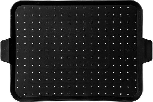 Baking & Splatter Screen for Frying Pan Beckon Ware | USA Brand | 17.5 x 12 Inch, Black, Multi-Use Silicone Baking Rack for Oven, and Stove – Grease Splash Guard, Baking Supplies, Pastry Sheet