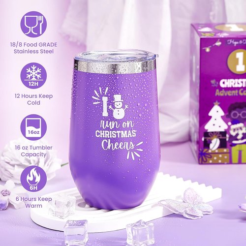 Advent Calendar | Unique 12 Days of Christmas Spa Gift Set for Women - Lavender Scented Candles, Mugs & More