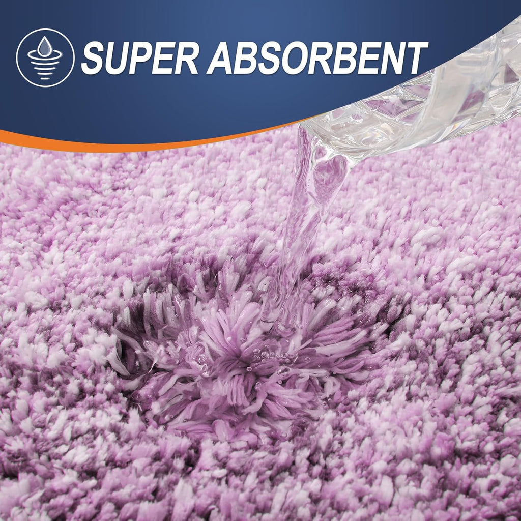 OLANLY Bathroom Runner Rugs - Extra Soft Microfiber Bath Mats | Quick Dry, Washable, 54x24, Pinkish-Purple