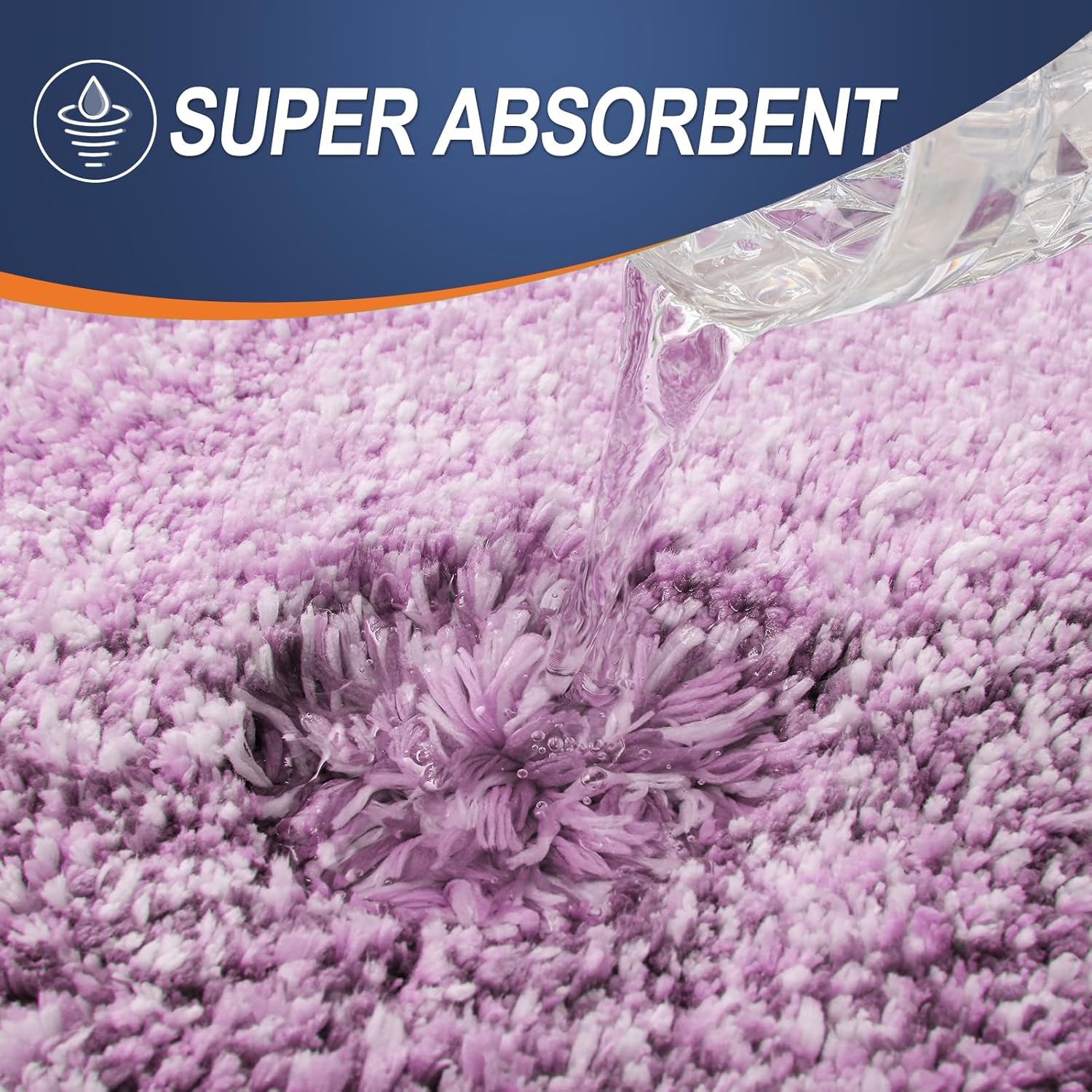 OLANLY Bathroom Runner Rugs - Extra Soft Microfiber Bath Mats | Quick Dry, Washable, 54x24, Pinkish-Purple
