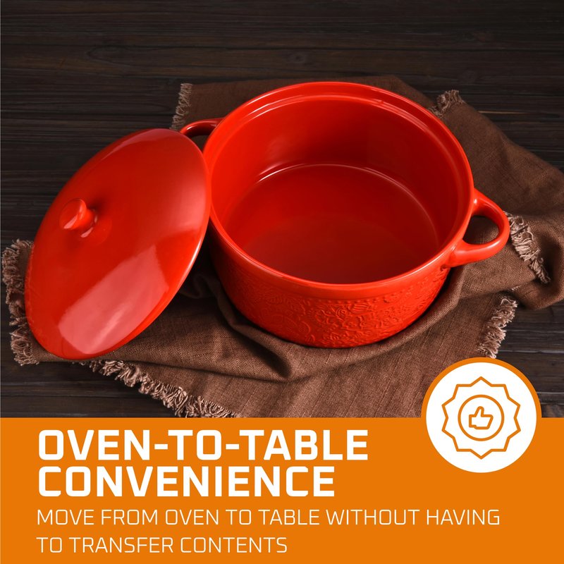 Bruntmor 11-Inch Enameled Cast Iron Cookware - 2-in-1 Square Cast Iron Casserole Dish with Lid and Dual Handles for Baking, Braising, and Roasting - Durable, Nonstick Skillet Dutch Oven, Pumpkin Spice