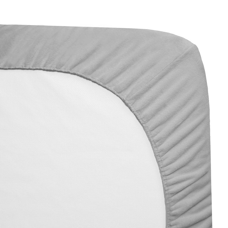 American Baby Company Heavenly Soft Chenille Fitted Crib Sheet 28" x 52", Warm and Cozy Neutral Chenille Sheet, Steel Gray, for Boys and Girls, Fits Crib and Toddler Bed mattresses