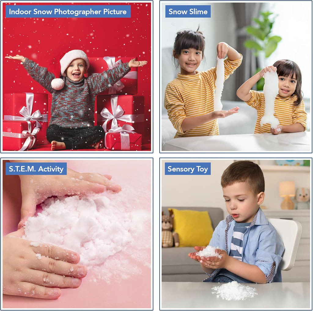 ArtCreativity Instant Snow Powder - Create 4 Gallons of Realistic Fake Snow | Ideal for Holiday Crafts & Sensory Play