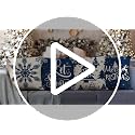 Blue Snowflake Christmas Pillow Covers 20x20 Inch Set of 4 - Holiday Decor