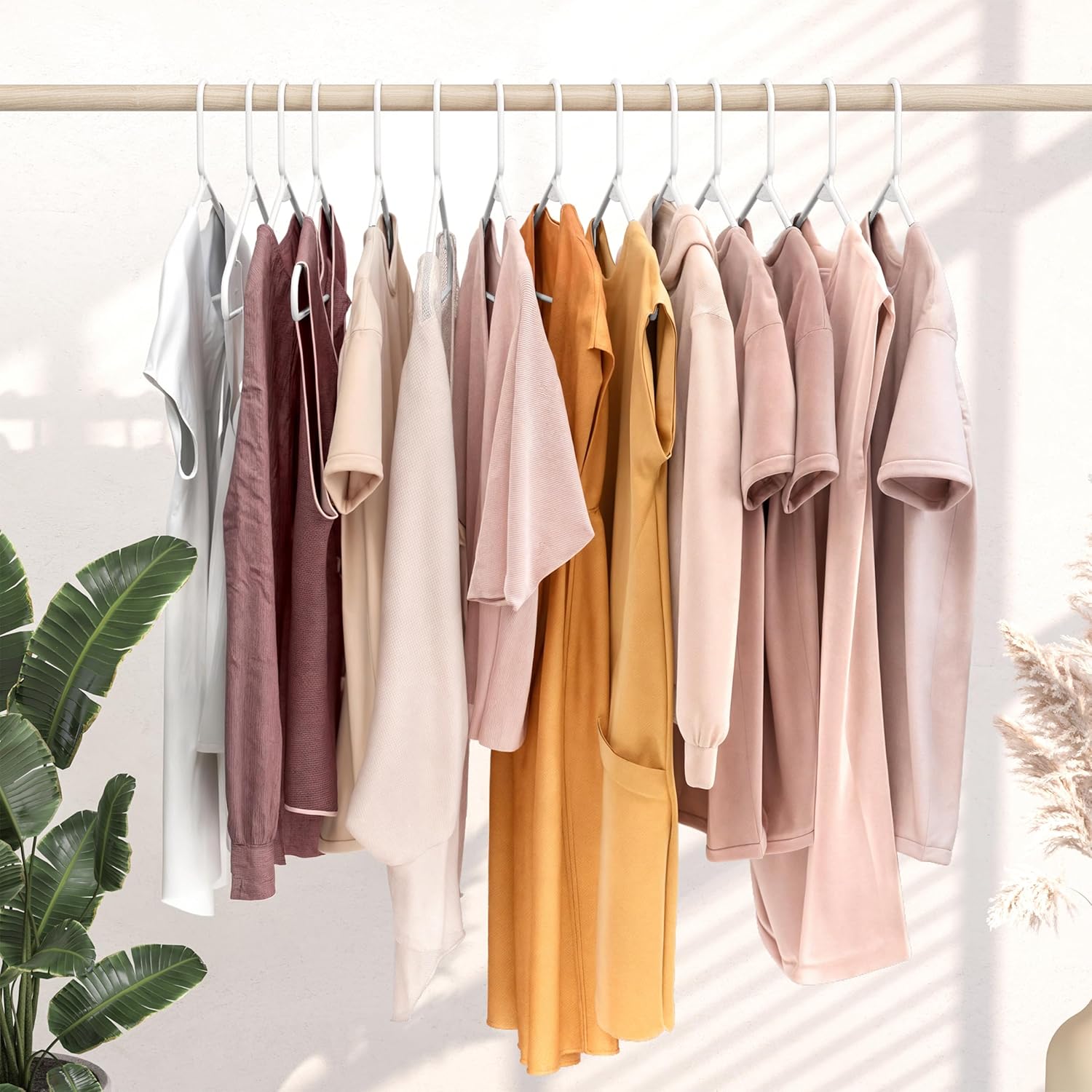 Plastic Hangers 20 Pack - Space-Saving Clothes Hangers for Closet Organization | Ideal for Coats & Apparel