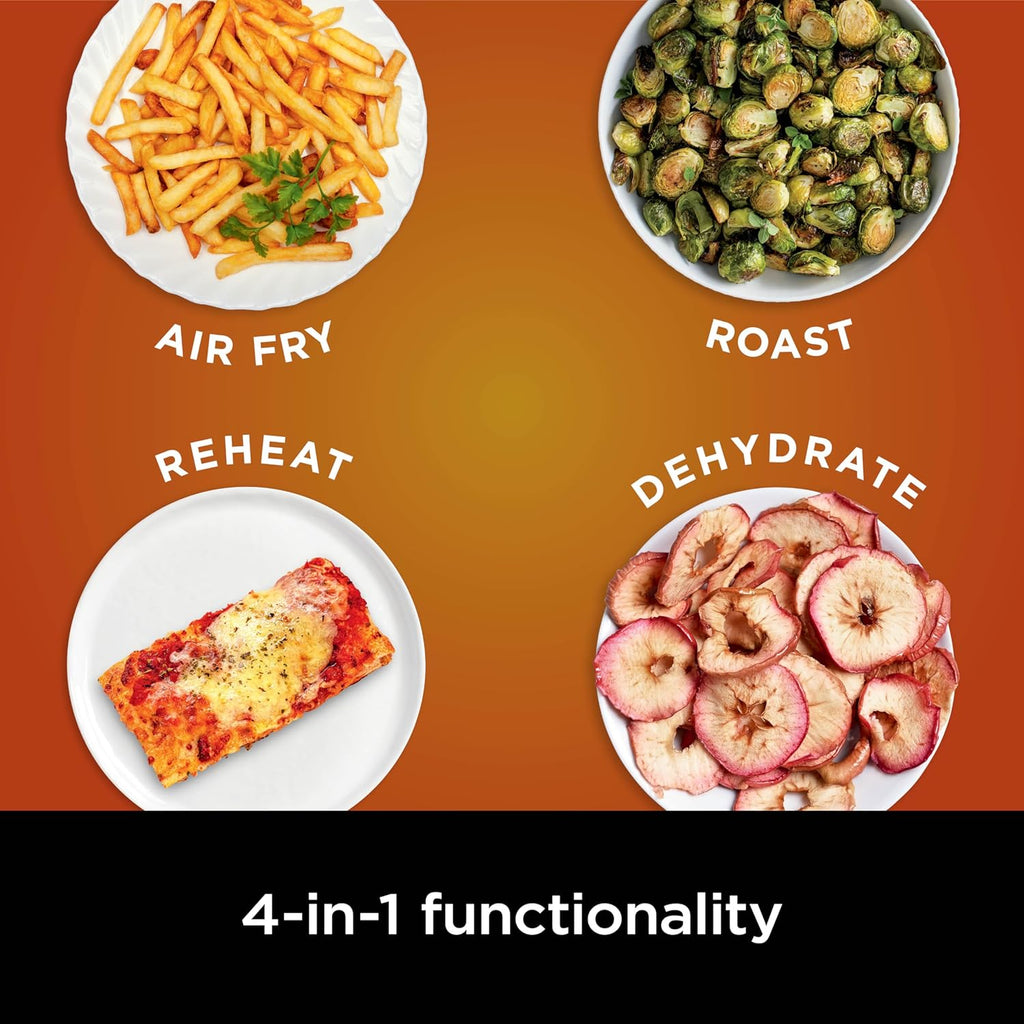 Ninja Air Fryer - 5 QT Capacity for 4lbs of Fries | 4-in-1 Pro Air Fry, Roast, Reheat, Dehydrate | 400°F Max Temp | 1750 Watts | Grey