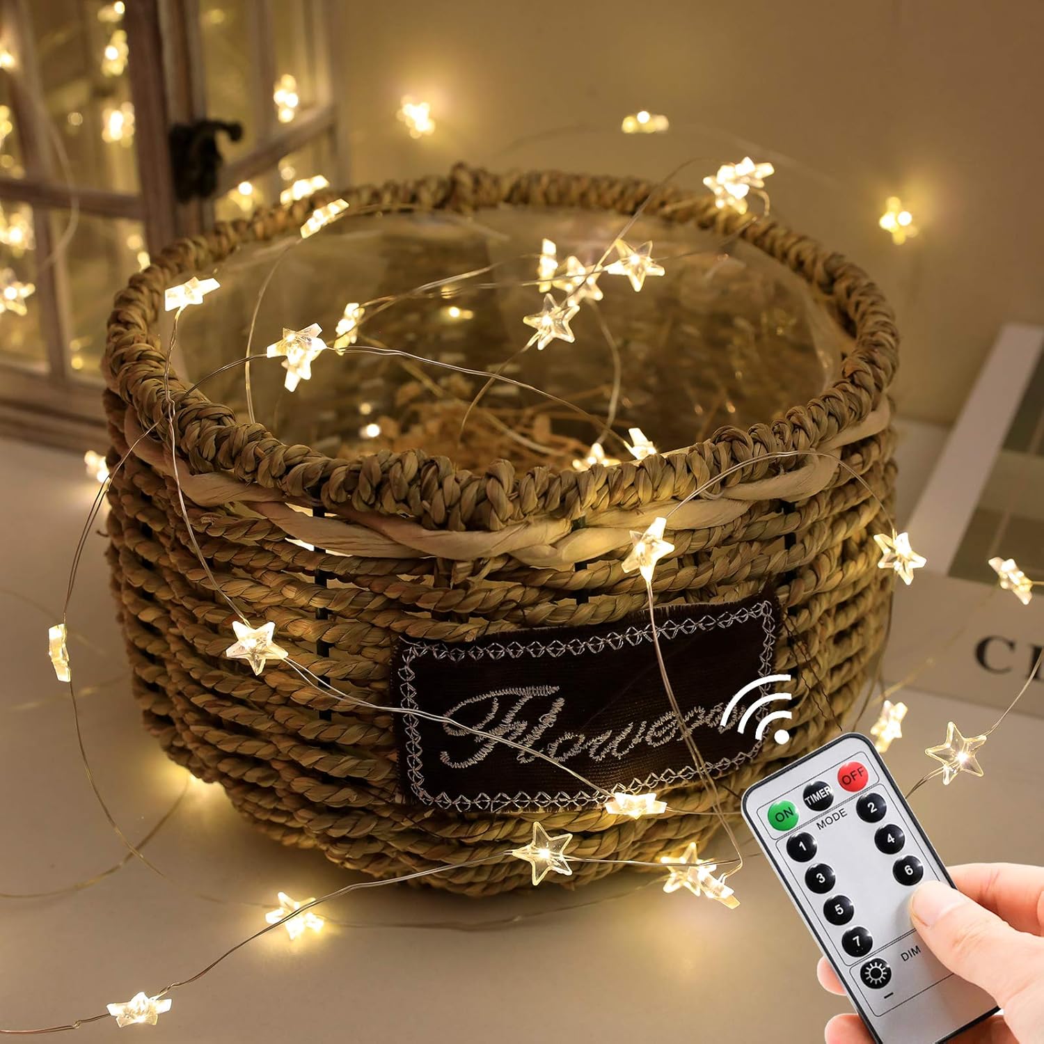 Twinkle Star 40 LED String Lights - Waterproof Fairy Lights with Remote Control | 13ft Indoor/Outdoor Decor