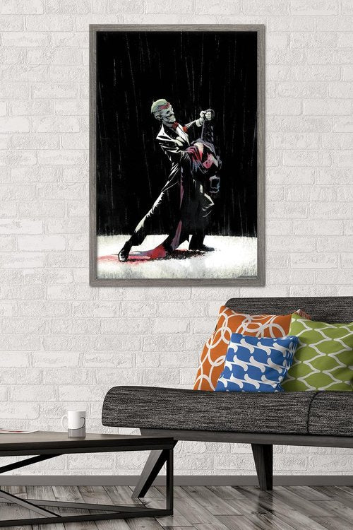 DC Comics Joker - Dancing In The Dark Wall Poster, 34L" x 22.4W", Barnwood Framed Version