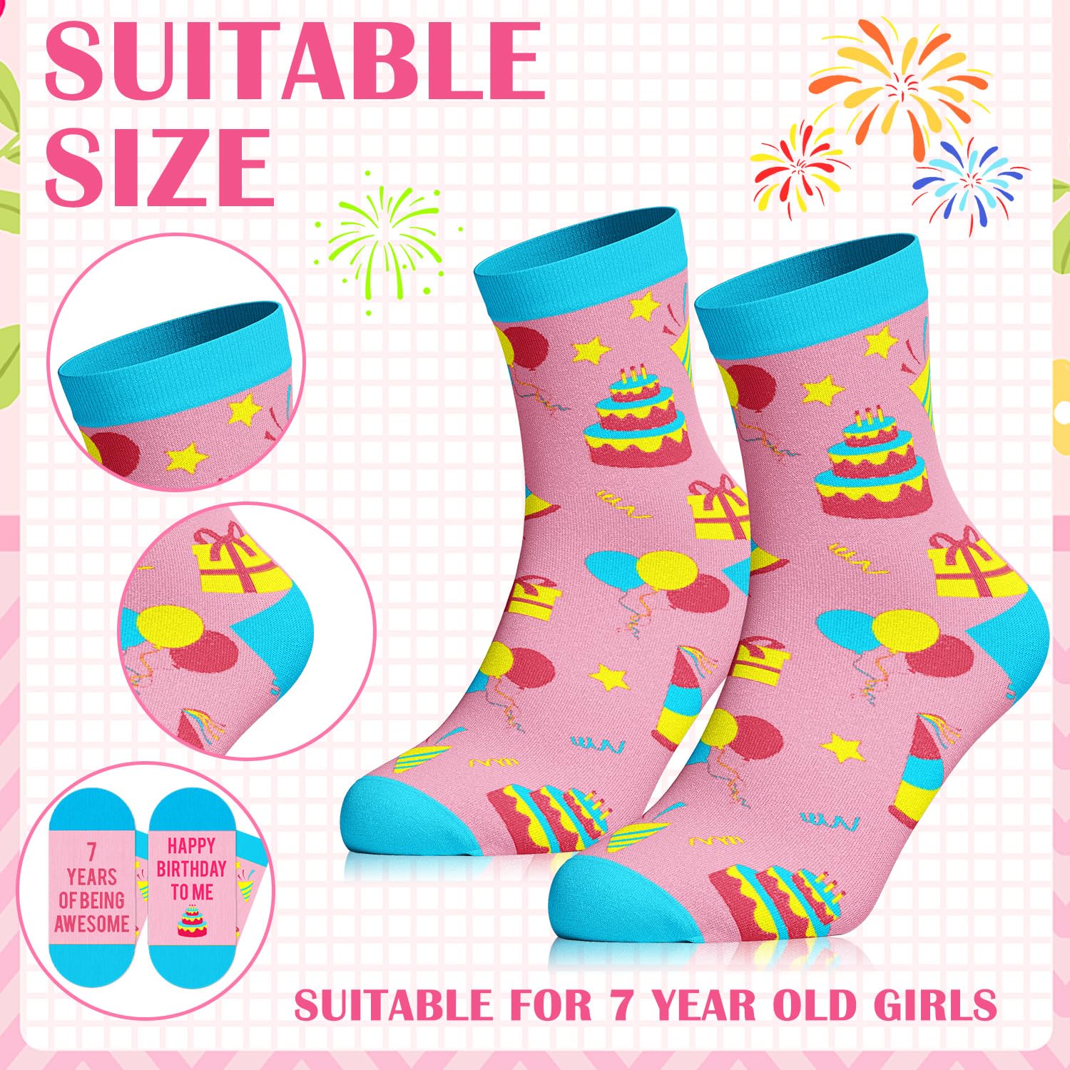 TOUPONS 7 Year Old Girl Birthday Gifts, Best 7th Birthday Gift for Teen Girls, Gifts Ideas for Seven Year Old Girls, Happy 7th Bday Gift Christmas Presents for Daughter Niece Granddaughter