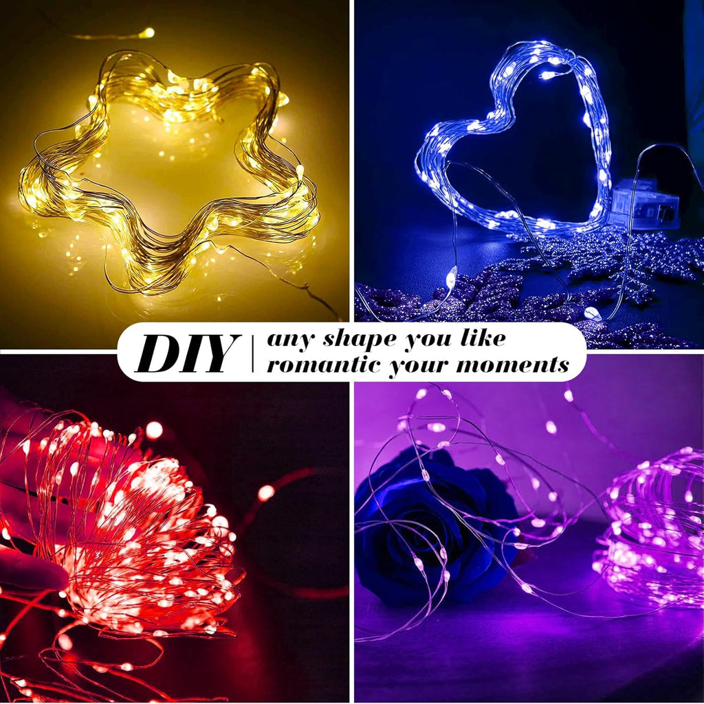 ZGWJ Fairy Lights - 12 Pack Battery Operated 7ft Mini LED String Lights | 3 Modes for DIY Decor