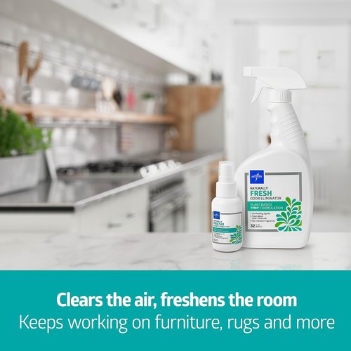Medline Fresh Naturals Odor Eliminator, Plant Based, Odor Neutralizer, Deodorizer, Home, Healthcare, 2 oz bottles (24 Pack)