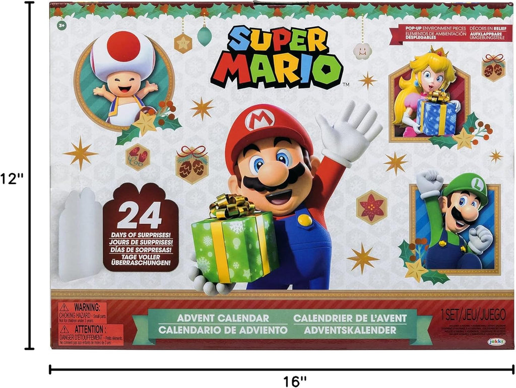 Super Mario Advent Calendar - Limited Christmas Edition with Santa Mario & Snowman Luigi
